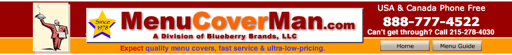 Menu Covers from Menucoverman.com