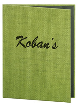 Rattan menu covers create atmosphere!