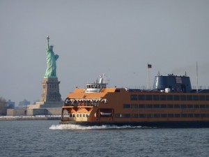 Statue of Liberty in New York, New York the place so nice they named it twice! Restaurant menu covers for all of New York City.