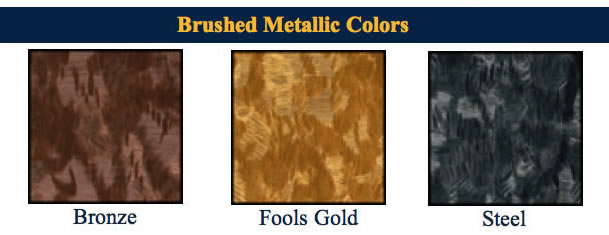 Metallics menu covers color bar.