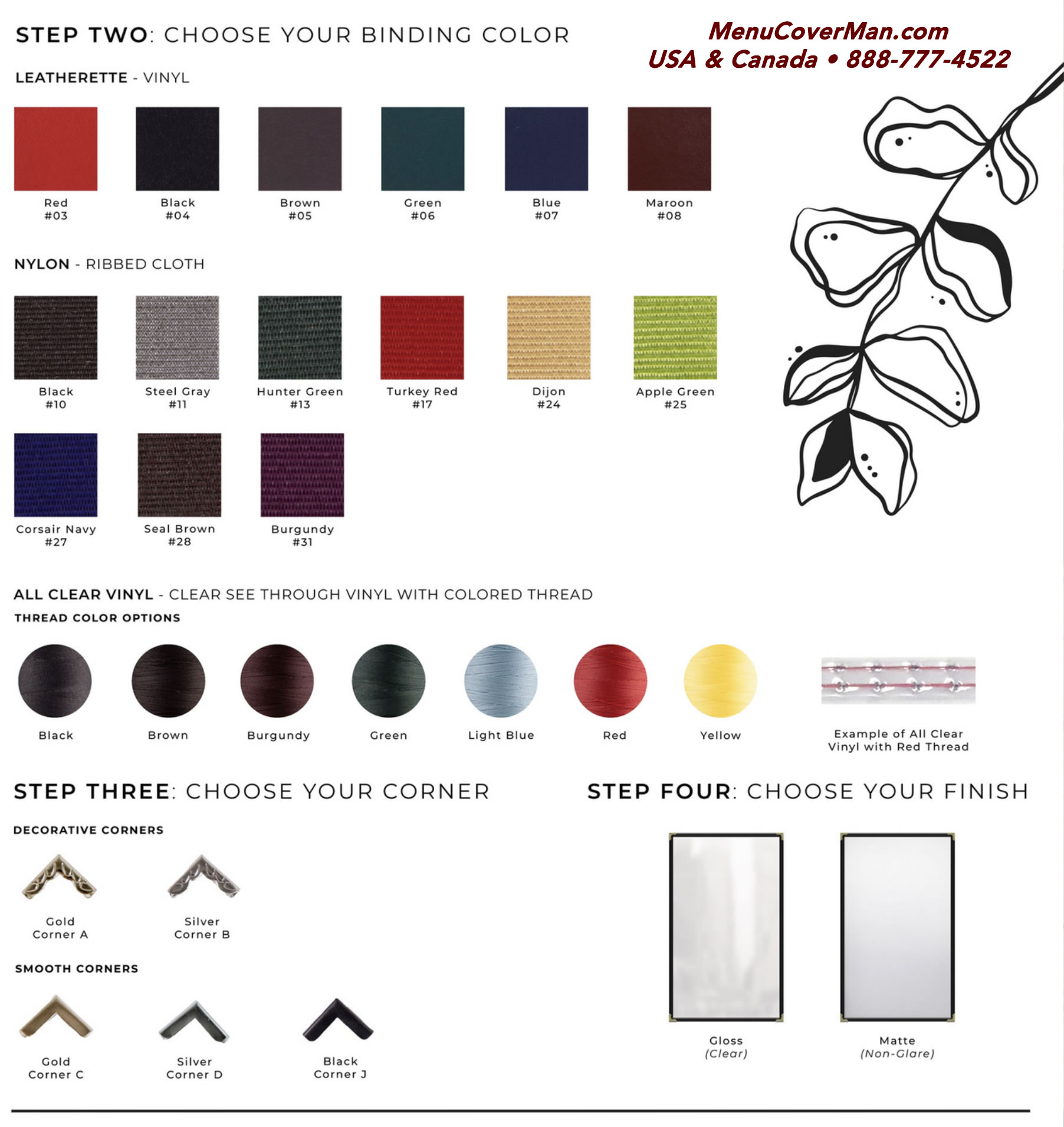 Leatherette Vinyl Swatches