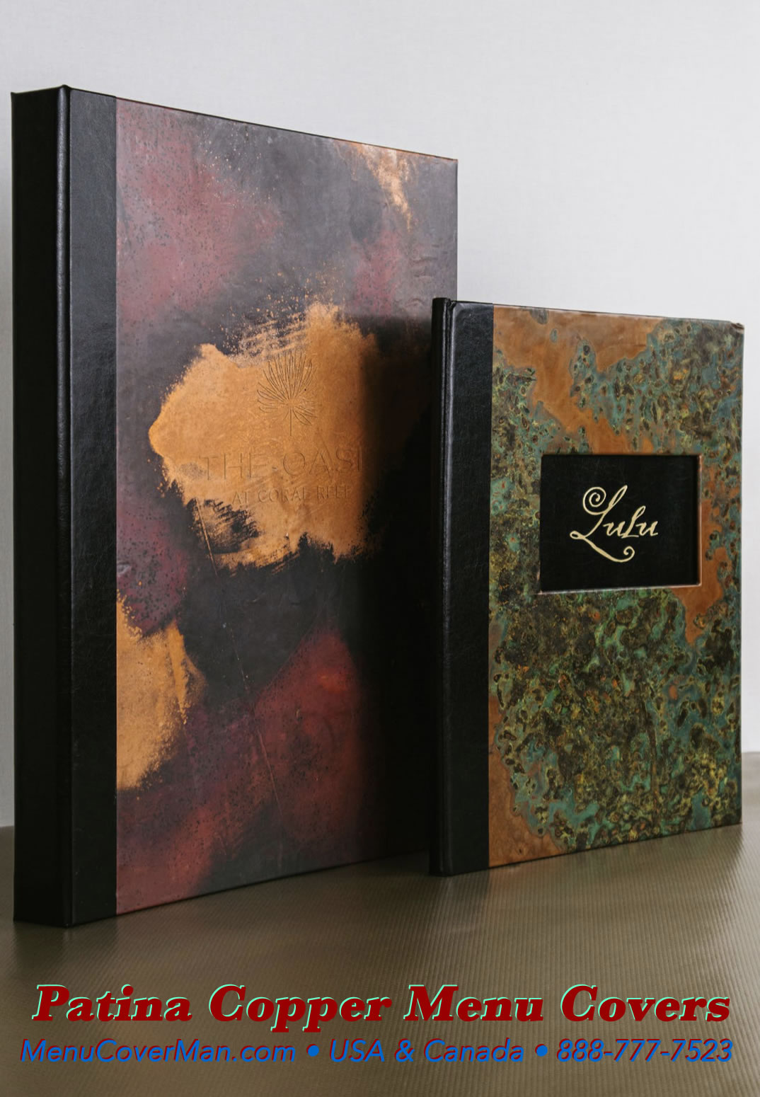 Patina Copper Menu Covers • Beautiful Menu Jackets for Your Restaurant!!