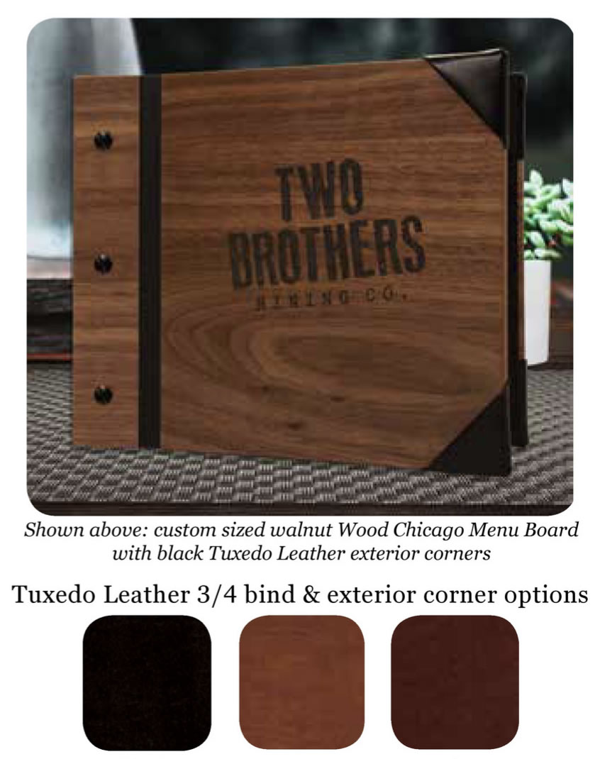 Tuxedo Leather Wooden Corners