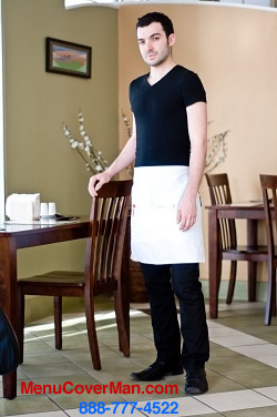 Half bistro apron is instock at MenuCoverMan.com