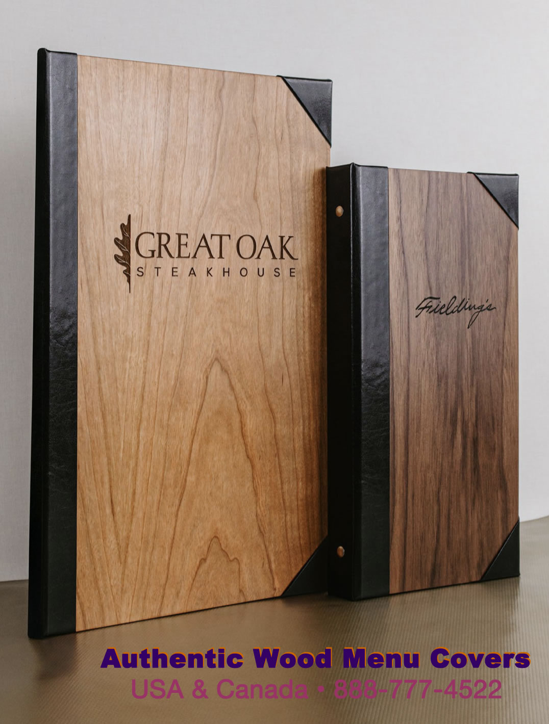 MenuCoverMan Authentic Wood Menu Covers and Menu Jackets.