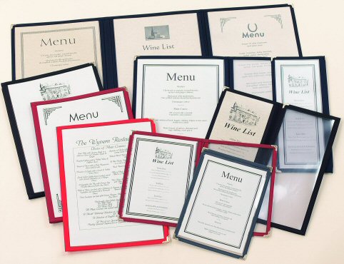 menu covers splash photograph
