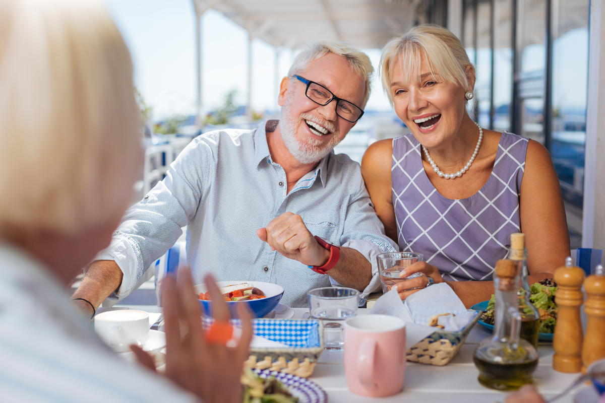 The best lunch always includes comraderie, and hearty laughter.