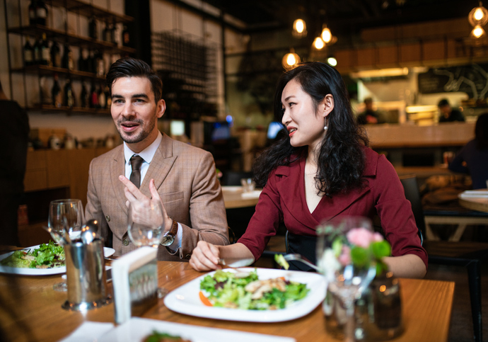 Telling the story to everyone at dinner.