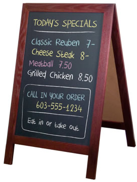 A-Frame Restaurant Sidewalk Chalkboard
