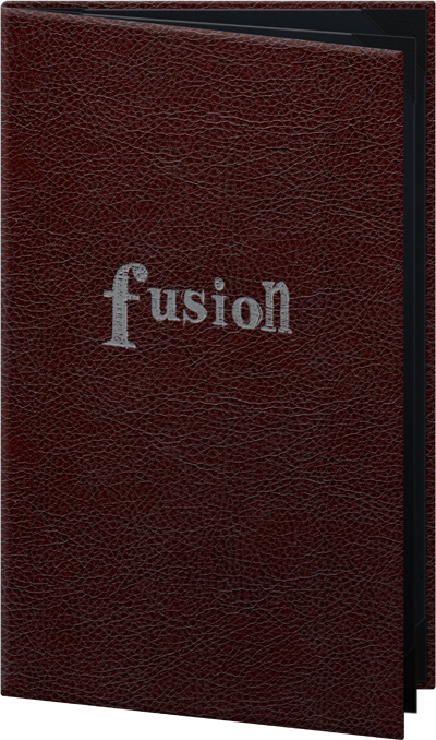 Sedona faux leather menu covers.