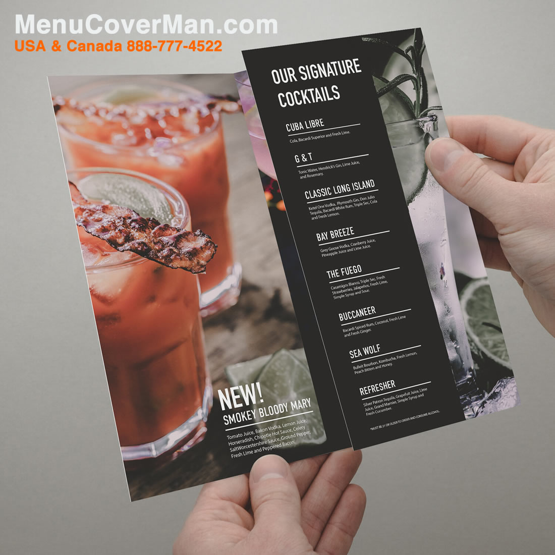 Tearproof Menus With Your Menu Imprinted Right On It.