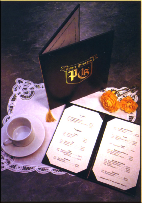 Pretty menu covers.