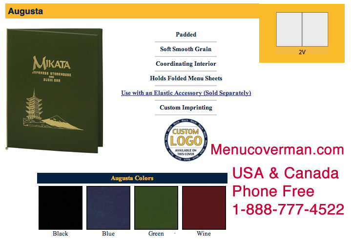 augusta menu cover