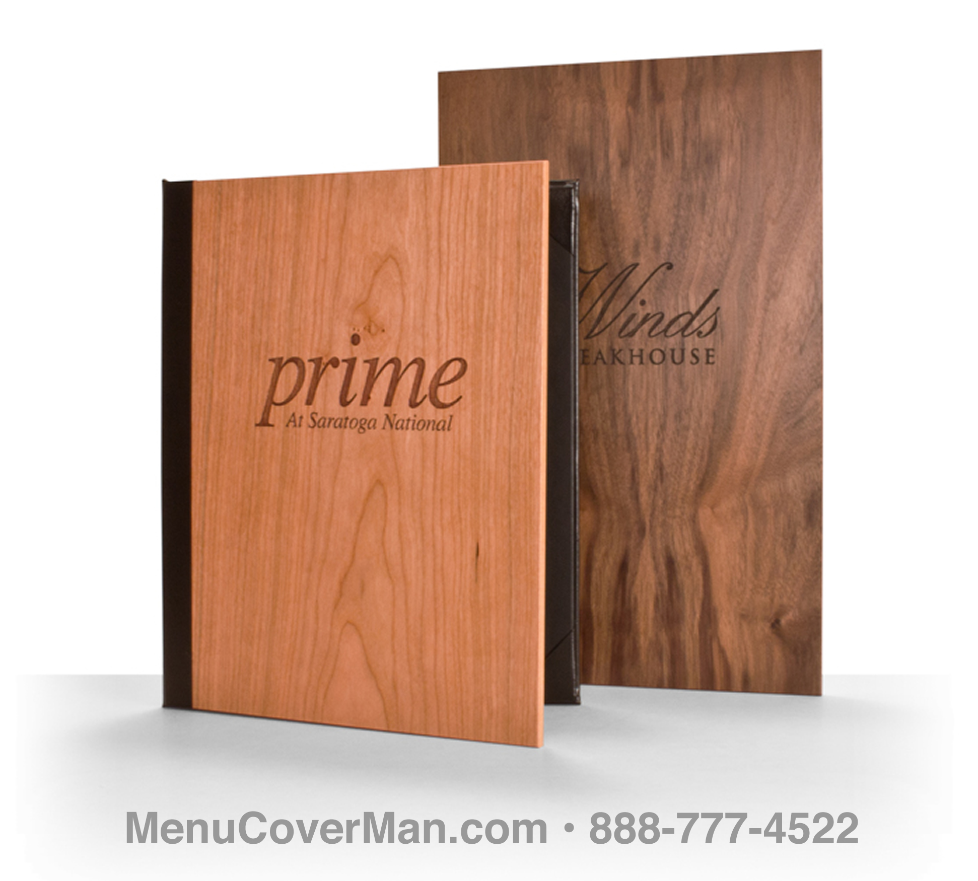 Authentic Wood Menu Covers Frontspiece.