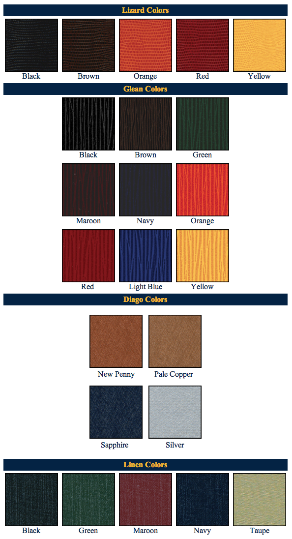 Bistro color swatches for restaurant magnetic menu boards.
