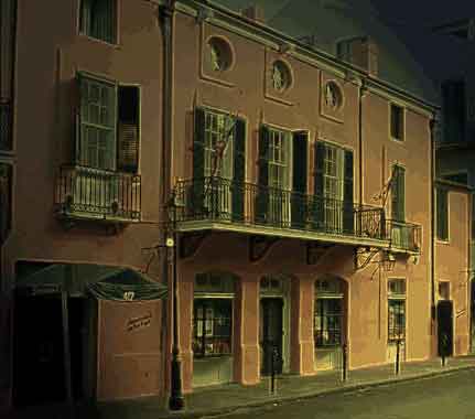 Brennan's restaurant is haunted!  But only around Halloween.