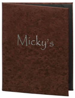 Brushed metallic menu covers make the ultimate statement of your restaurant's caliber and refinement.
