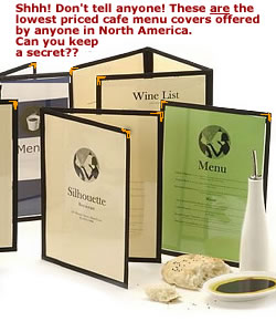 cafe menu covers