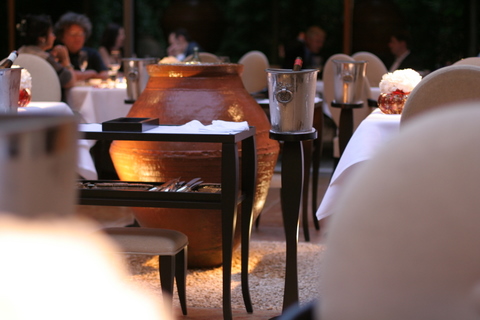 The Crystal Dining Room features the Crystal Clear Spine menu covers of the Menucoveroman.