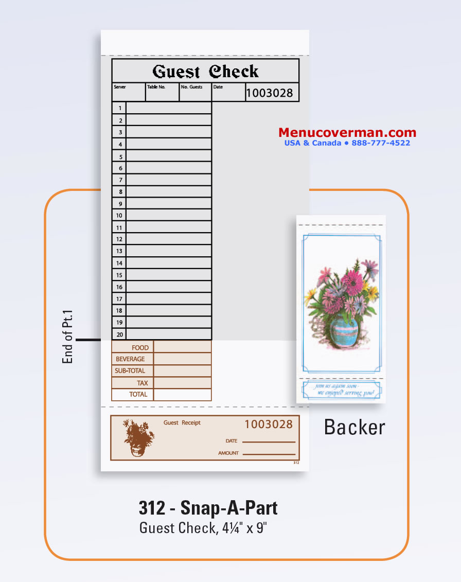 ennis 312 guest check picture