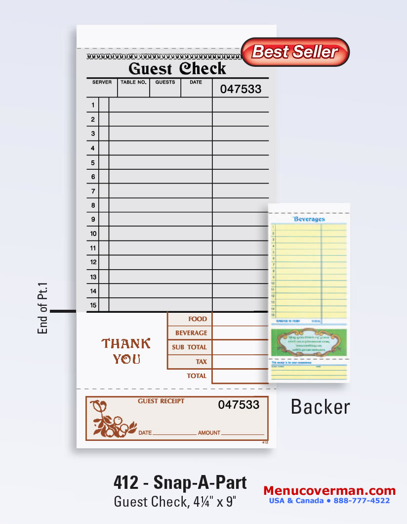 ennis 412 guest check picture