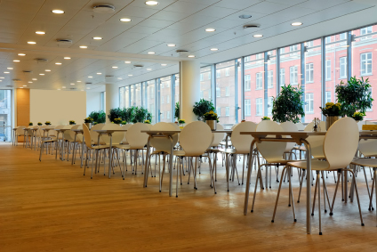 Hospital cafeteria anti-bacteria program employs special menu covers for safety.