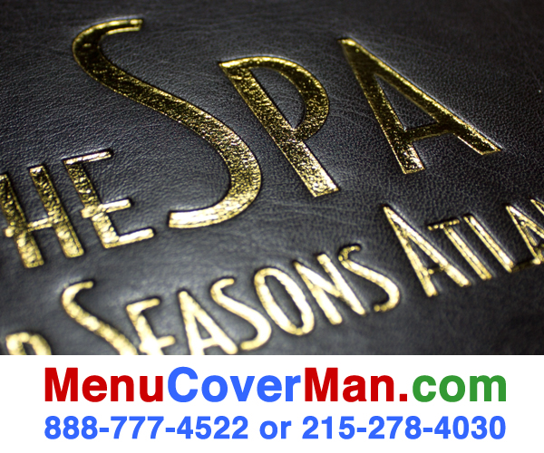 Leather menu covers high quality imprinting process- made in the USA.
