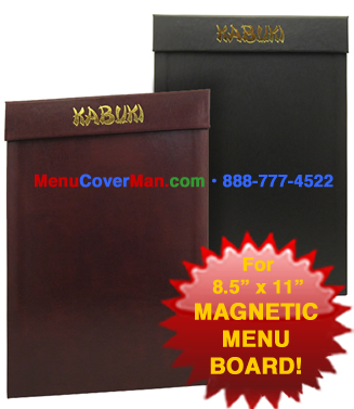 Magnetic Menu Boards are a snap to change.