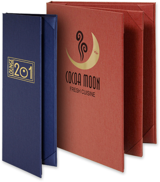 Bistro menu covers.