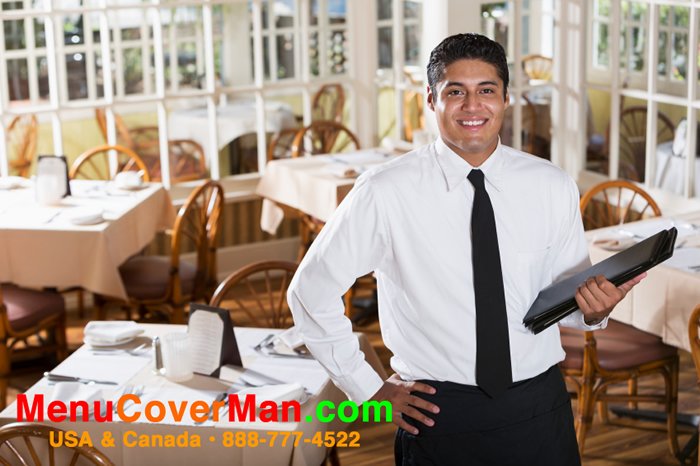 See Menucoverman menu covers in use in a real restaurant.