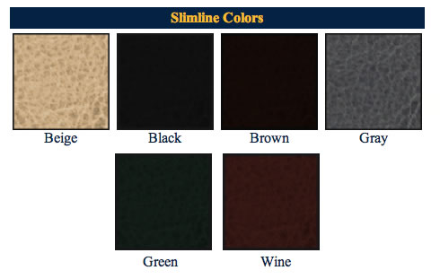Menu covers Slimline Mexican Restaurant colors and swatches.