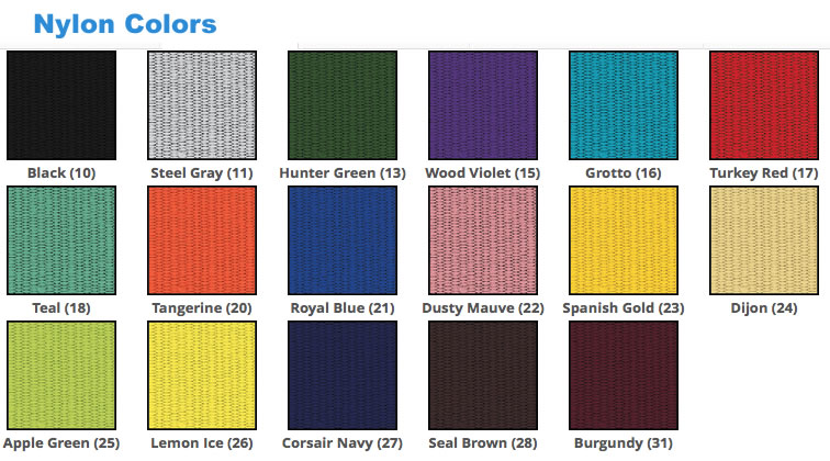 Nylon colors.