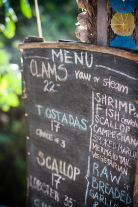 outdoor restaurant menu