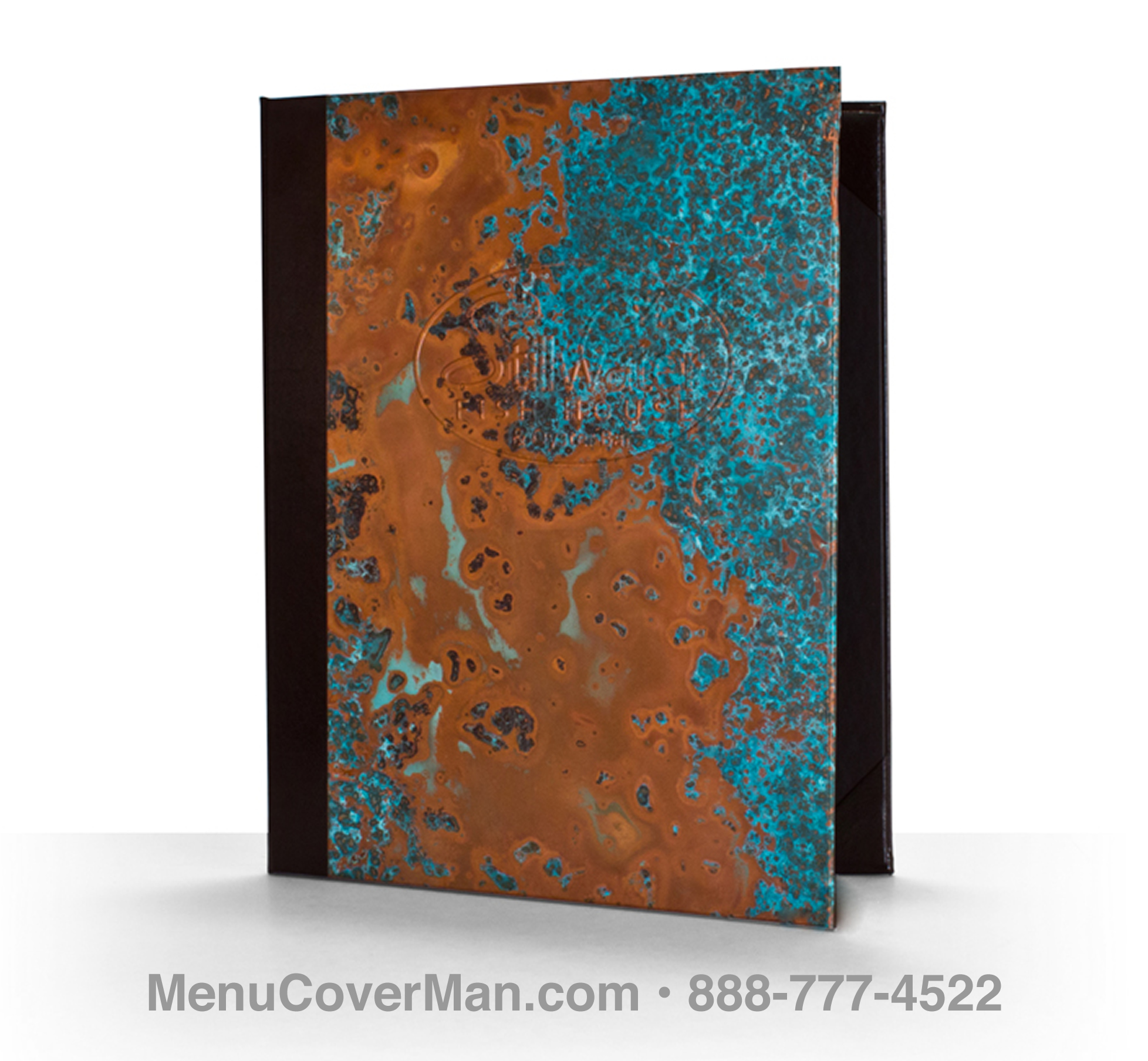 Patina Menu Covers Frontspiece.