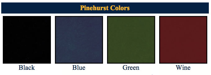 Pinehurtst menu cover finishes.