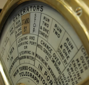 Queen Mary's generator controls.