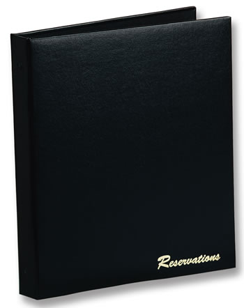 Restaurant reservations book from Menucoverman.com