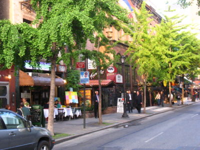 Restaurant row in New York, where Menucoverman's menu covers have been doing the job for patrons for decades.