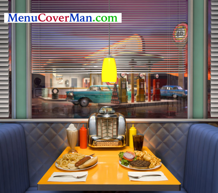 Retro menu covers.. only at menucoverman.com