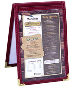 Sewn Edge Table Tents for Restaurants.