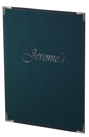 Menucoverman's Sewn Pajco Menu Covers with your custom imprint look professional and elegant.