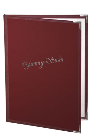 Menucoverman's Sewn Pajco Menu Covers with your custom imprint look professional and elegant.