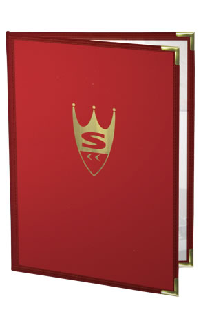 Menucoverman's Sewn Pajco Menu Covers with your custom imprint look professional and elegant.