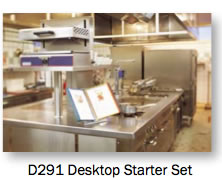 Tarifold D291 allows recipe access at the point of kitchen production.