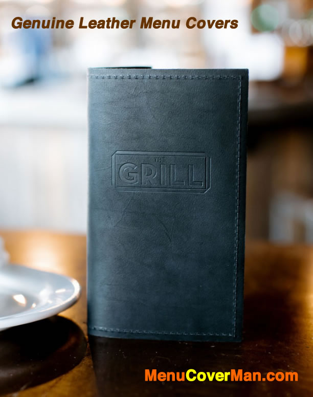 Genuine leather menu covers from MenuCoverMan.com