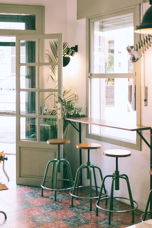 Sunlight in our little restaurant.