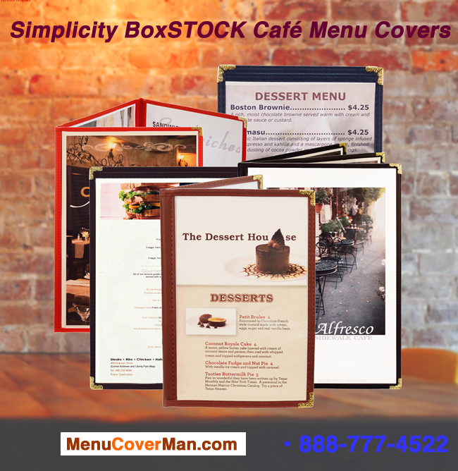 Simplicity BoxSTOCK restaurant cafe menu covers family portrait.