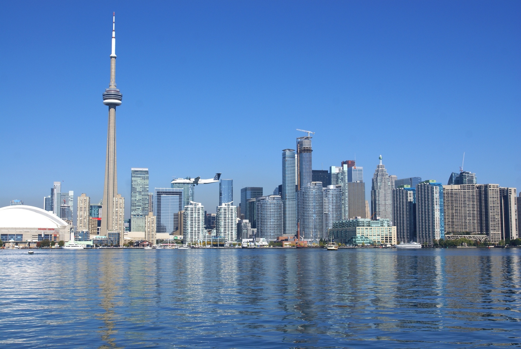 The Toronto Skyline, and we're coming in for a landing!!