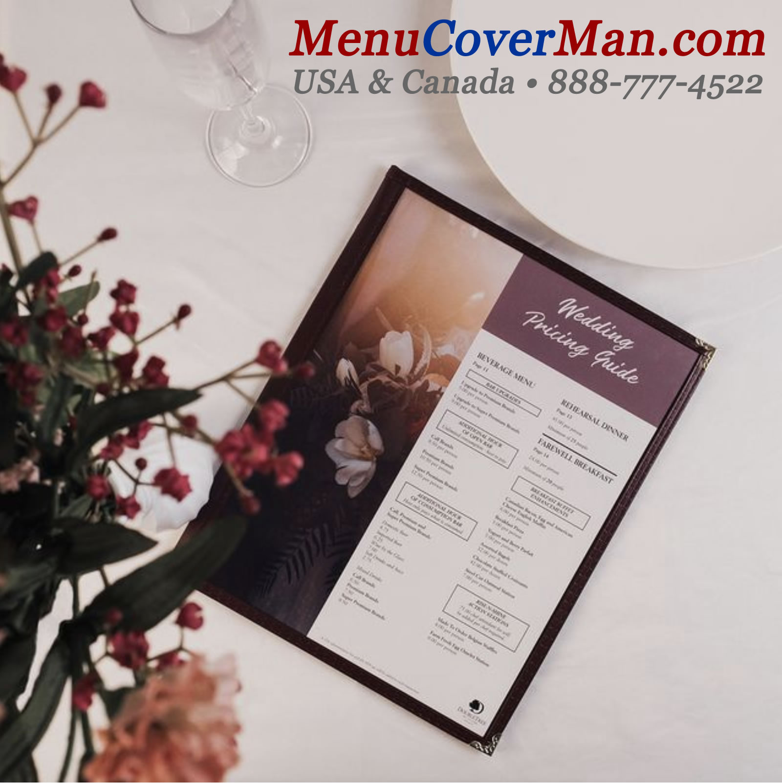 Wedding Pricing Guide from MenuCoverMan.com